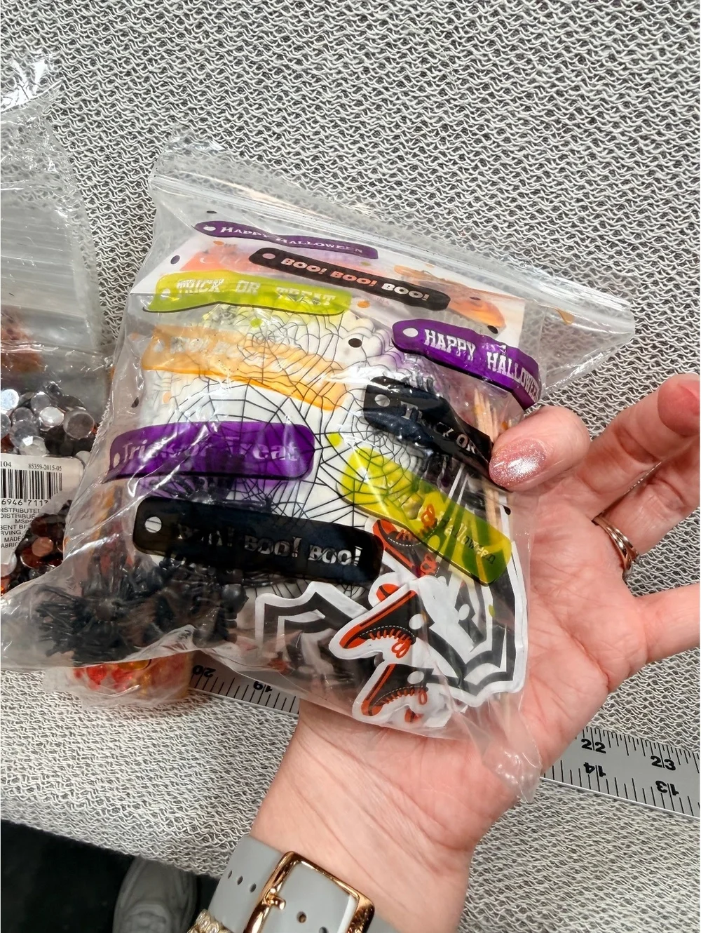 Halloween Craft Decoration Kit with Gems, Cupcake Liners, and Picks